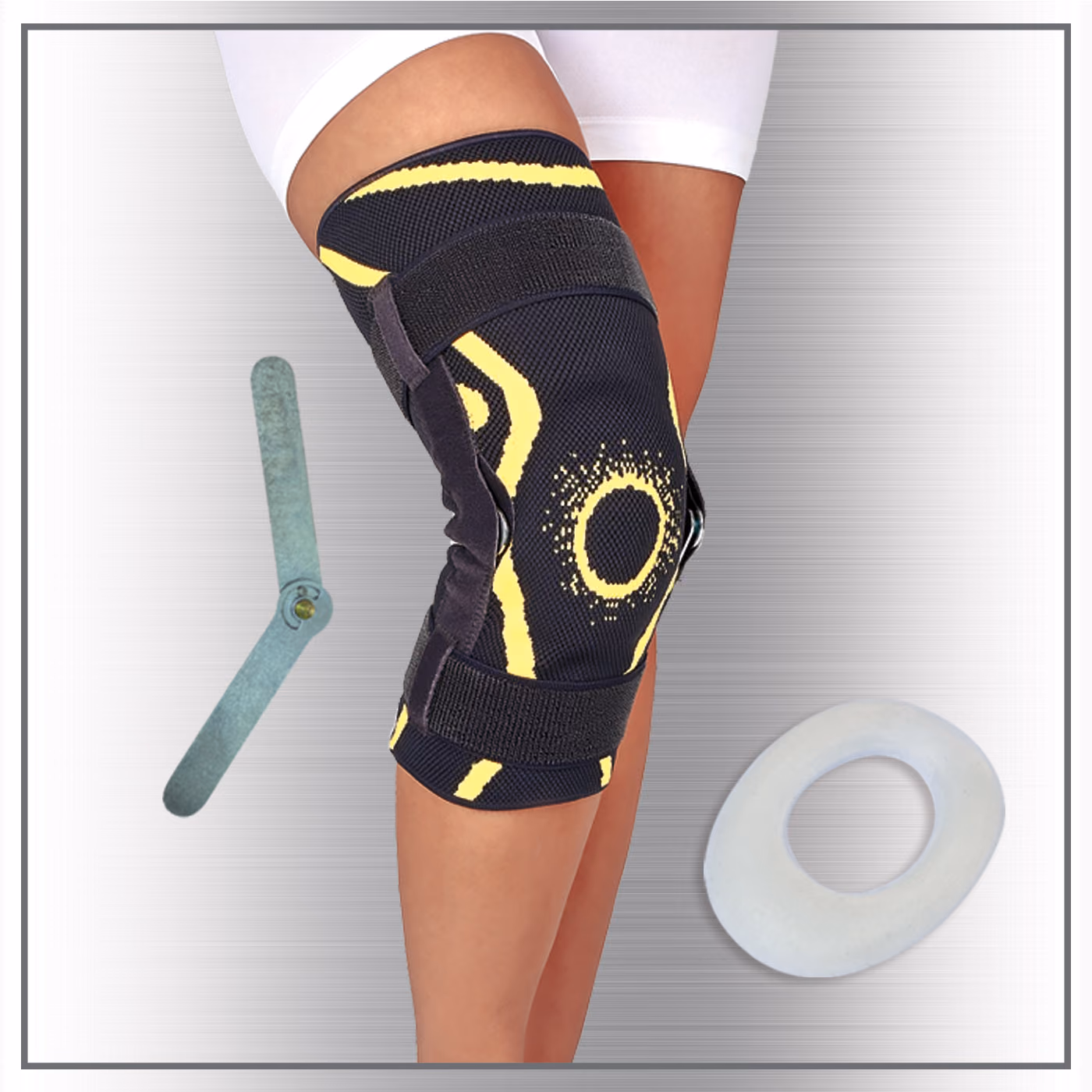 ABC KB 711 Hinged Knitted Knee Brace with Patella Support