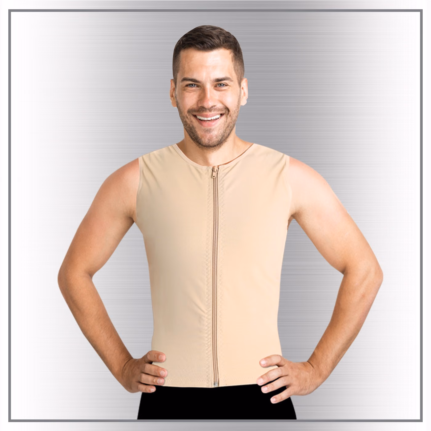 ABC LipoCase LC 400 Male Gynecomastia Vest (Zip)