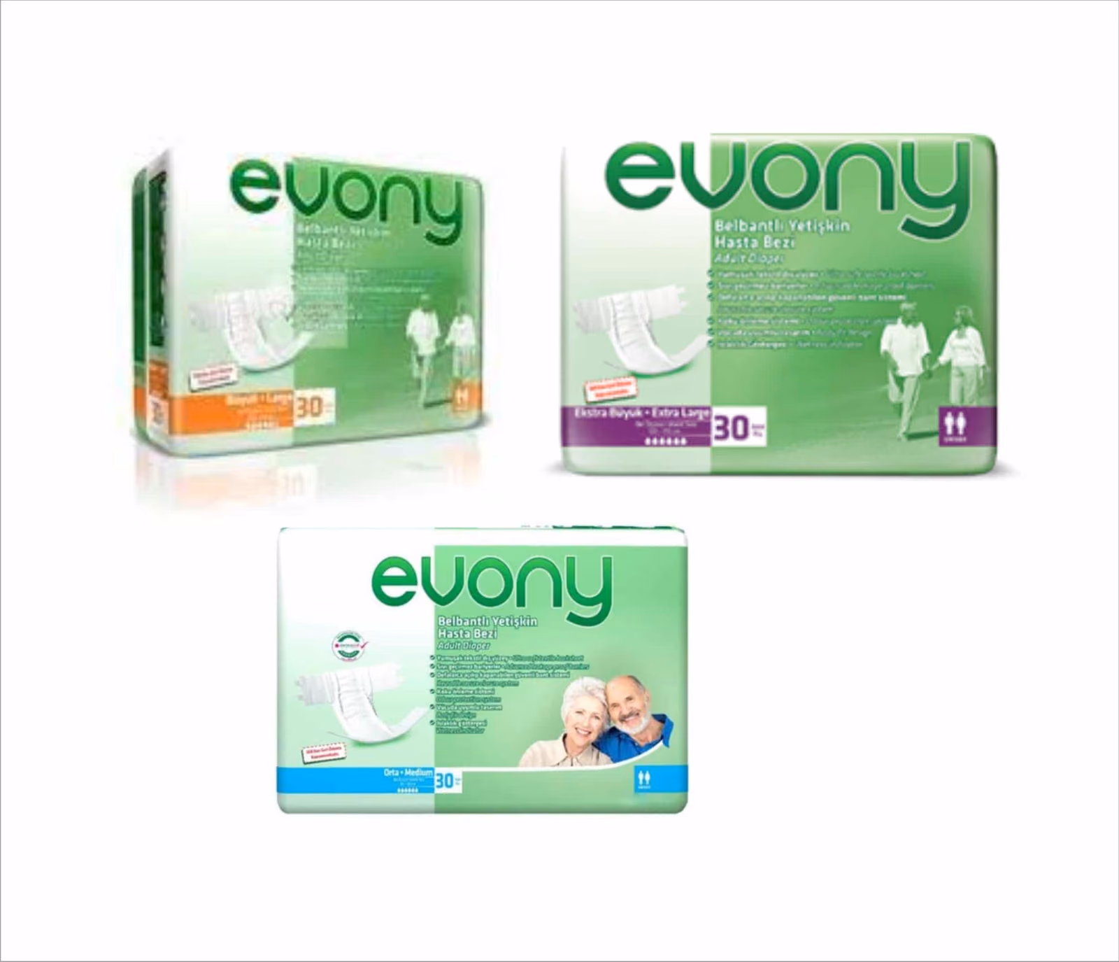 Evony Adult Briefs with Waist Tabs, XL (30 pcs)