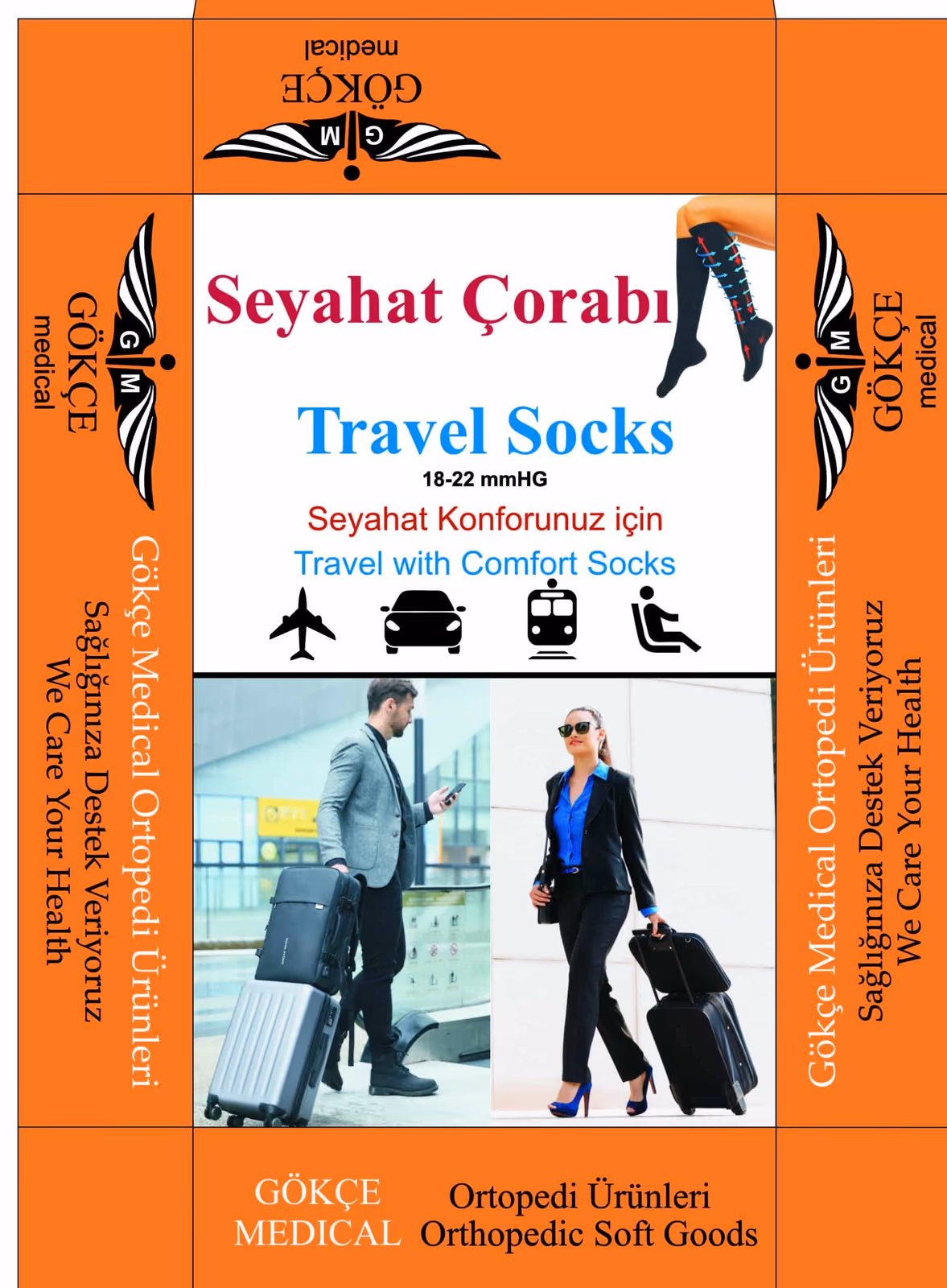 Travel Compression Socks (18–22 mmHg)