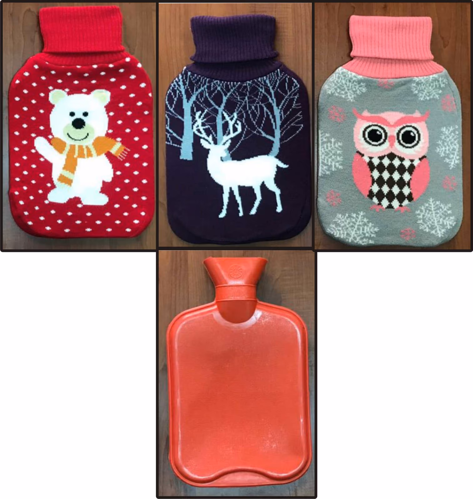 Hot Water Bottle with Wool Cover, 2 L